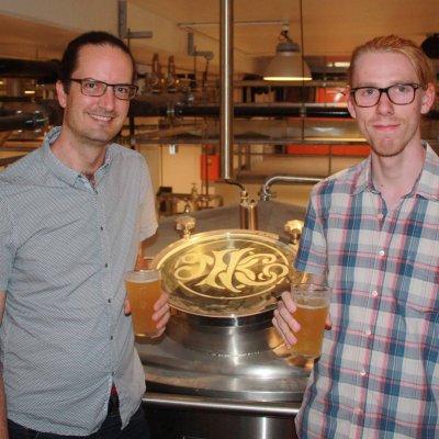 PhD student Edward Kerr (right) and his supervisor Ben Schulz